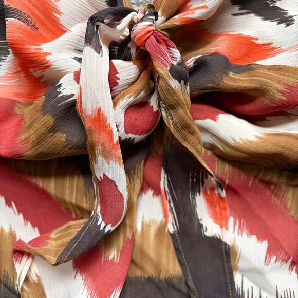 Lane Bryant Women’s Cami Tie Front Multi Color Spaghetti Strap Top | Sz 16 - Picture 3 of 13